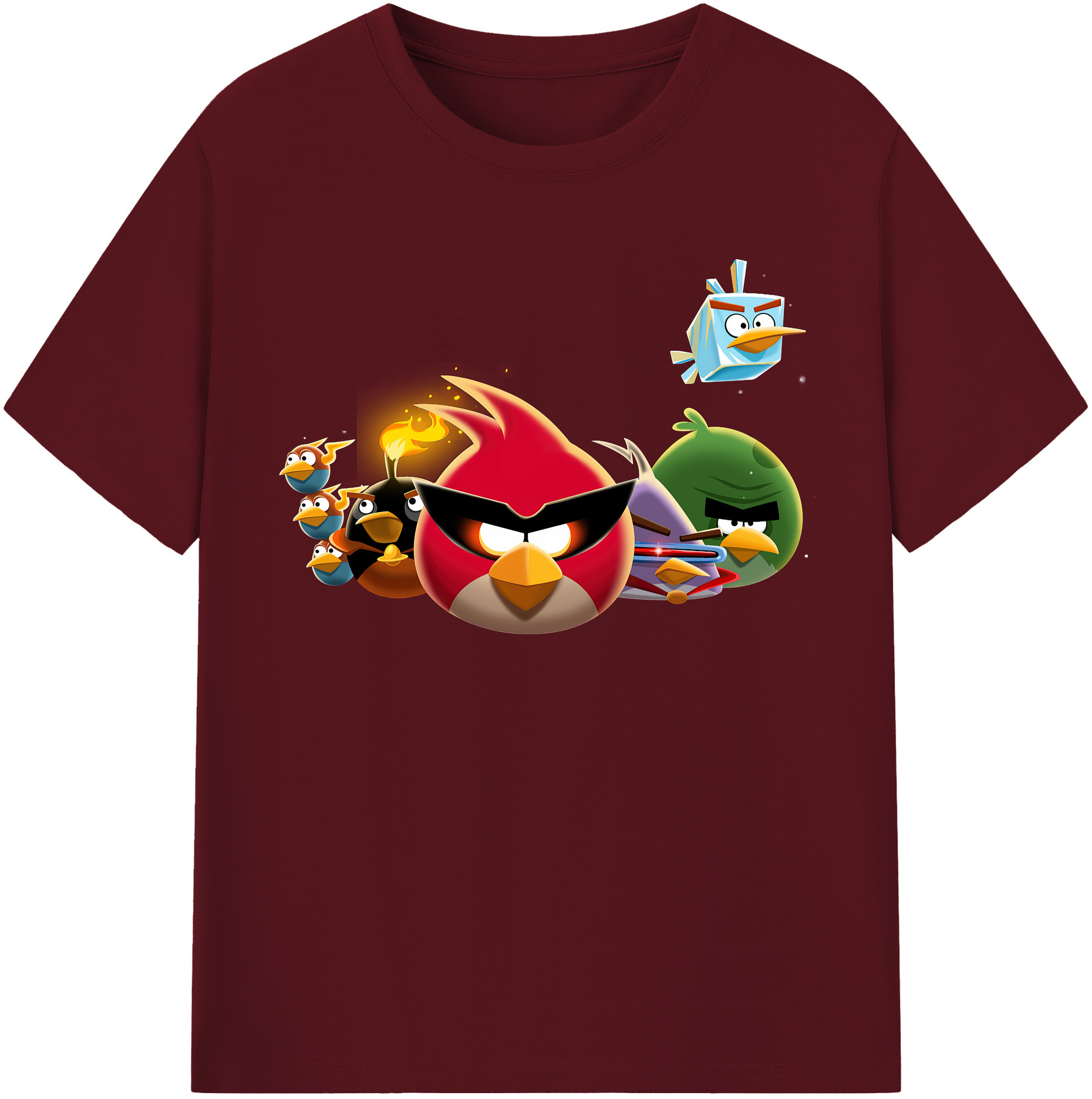 （画像用） Angry Birds アングリーバード 綿100％半袖Tシャツ（フロントプリント）